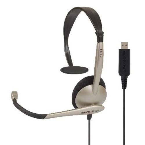 Koss CS95 USB Casque Avec fil Arceau Appels/Musique Beige