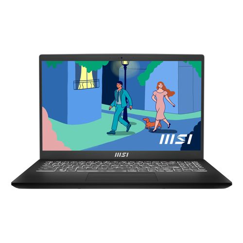 MSI Modern 15 B7M-461ES AMD Ryzen 5 7430U Ordinateur portable 39,6 cm (15.6") Full HD 16 Go DDR4-SDRAM 512 Go SSD Wi-Fi 6E (802.11ax) Windows 11 Home Noir
