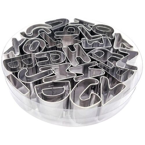 Acier Inoxydable Alphabet Lettre Cookie Moule Numéro De Biscuit Cutter Set Gâteau Décoration Moules Fondan