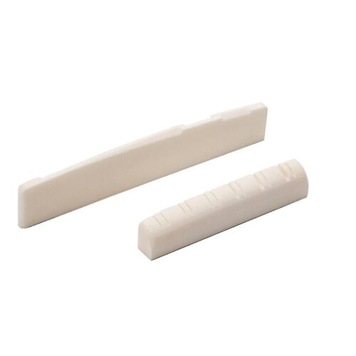 12 Cordes Guitare Acoustique Bone Bridge Saddle Nut Compatible Avec La Guitare Folk 49mm / 76mm Guitar Repla