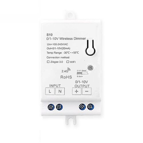 Ac100-240v Zigbee 0 / 1-10v Led Light Dimmer Controller Smart Life Tuya Control App Pour 0-10v Led Dim