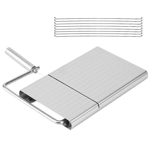 Trancheuse à fromage en acier inoxydable avec 8 coupe-fromage à fil pour trancheuses à fromage en bloc Cutting Board Che