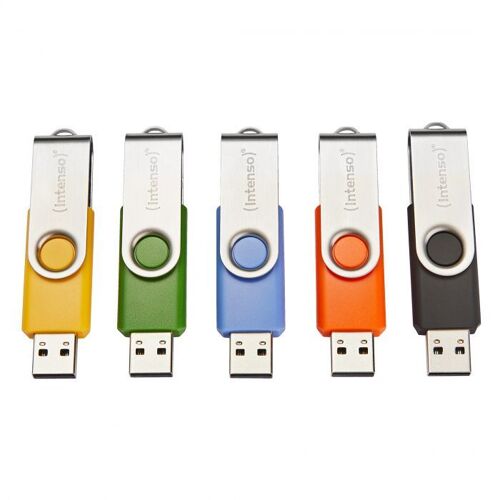 Intenso Basic Line lecteur USB flash 8 Go USB Type-A 2.0 Noir, Bleu, Vert, Orange, Jaune