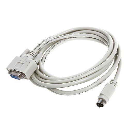 Db9p à 8p Mini Din Rs232 Télécharger Câble Blanc 8.2 Ft Compatible avec Plc Dvp-eh
