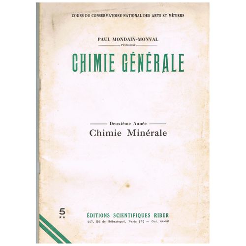 Chimie Générale - Chimie Minérale 2e Année Vol 5