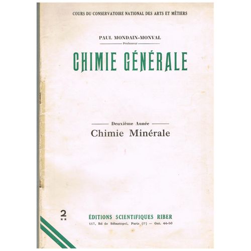 Chimie Générale - Chimie Minérale 2e Année Vol 2