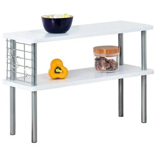 Étagère De Cuisine - Kesper - 2 Niveaux - Mdf - Blanc - Design Contemporain