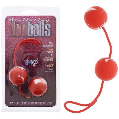 Boules De Geisha Rouge Marbree 19cm - D3.3cm