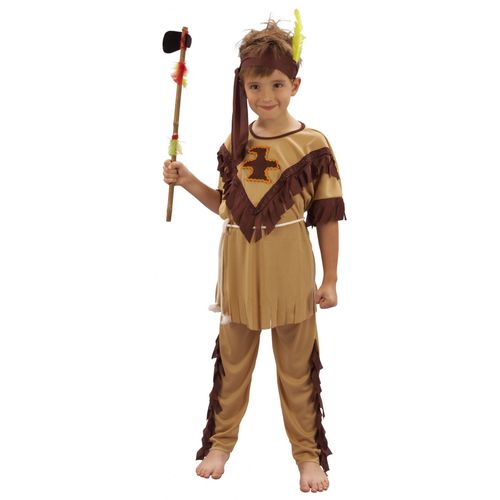Déguisement Indien Pour Garçon - Taille: Xl 13-14 Ans (140-152 Cm)
