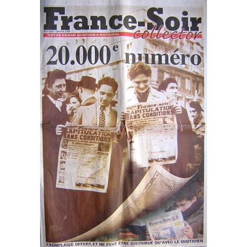 France-Soir Collector 20000e Numero Du 7/01/2009