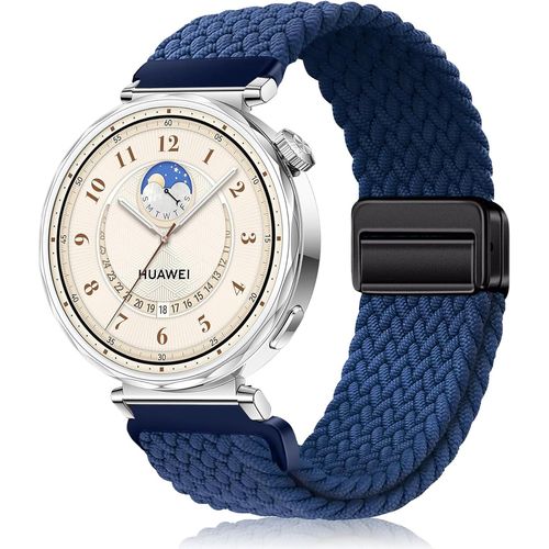 18mm Nylon Bracelet Pour Huawei Watch 5 42mm/Watch Gt 5 Pro 42mm/Gt 5 41mm/Gt4 41mm, Tressé Magnétique Sport Bracelets Pour Garmin Venu 3s/Forerunner 265s/255s/255s Music/Venu 2s -[Let9137092]
