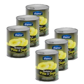Lot 6x Ananas Tranche Au Jus - 4/4 - Boîte 825g