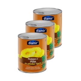 Lot 3x Ananas Tranche Au Sirop - 4/4 - Boîte 825g