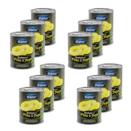 Lot 12x Ananas Tranche Au Jus - Boîte 565g