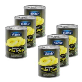 Lot 6x Ananas Tranche Au Jus - Boîte 565g