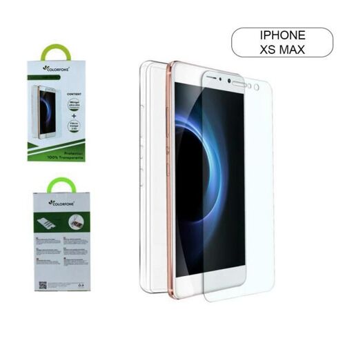 Pack Iphone Xs Max Protection Silicone Transparente + Film Verre Trempé