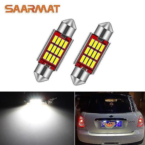 Canbus Led Feston C5w Plaque D'immatriculation De Voiture Ampoule Blanche Pour Bmw Mini R50 R52 R53 R56 R57 R58 R59 Plaque D'immatriculation Lumière Lampe Éclairage De Véhicule À Moteur 2pcs