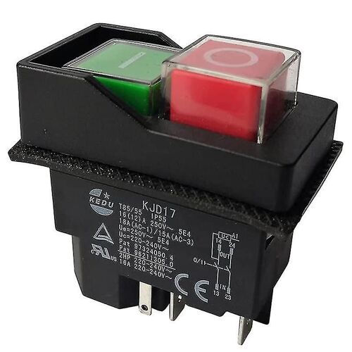 Commutateurs électromagnétiques Interrupteurs à bouton-poussoir Compatible avec Garden Tools Kjd17 220v 5 broches -terminal