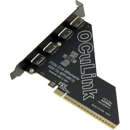 Carte Contrôleur Pcie Gen 4.0 X16 Vers 4 Ports Oculink Sff-8612 Sff-8611 Pour Carte Mère Avec Mode Bifurcation