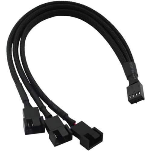 Câble Répartiteur De Ventilateur Pwm,Répartiteur De Ventilateur 4 Broches Cpu 4Pin Pwm Ventilateur De Refroidissement 1 À 3 Câble Adaptateur,27 Cm