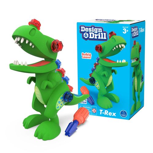 Learning Resources Rex Design Drill Démonter Avec 12 Pi Ces Et Un Tournevis Stem Science Jouet Dinosaure Cadeau Enfants Partir De 3 4 5 Ans Ei-4137 Multicolore
