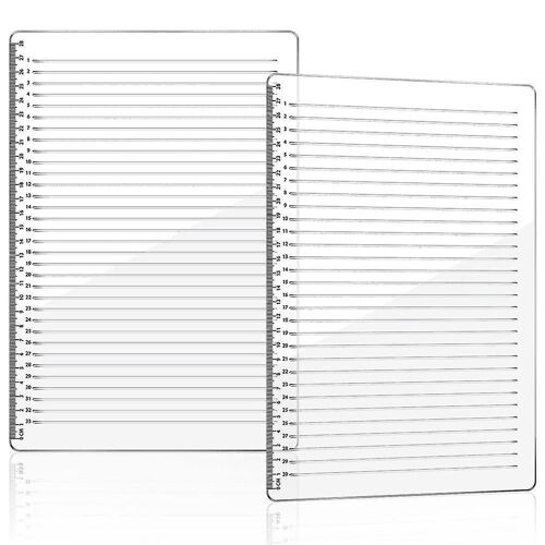 2 Pcs Pochoir Ligne Droite 28 Cm Échelle Calligraphie Modèle Pour Journalisation Enveloppe Lettrage Guid