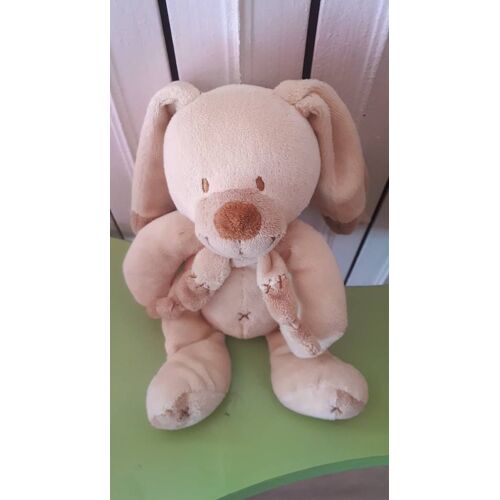 Doudou Orchestra Lapin Beige Marron Point Croix