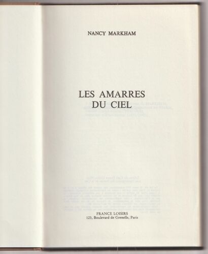 Les Amarres Du Ciel De Nancy Markham