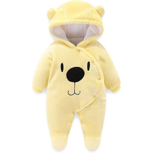 Déguisement Bébé Ours, Animal Combinaison En Flanelle À Capuche Barboteuse Enfant, Costume De Carnaval 9-12 Mois