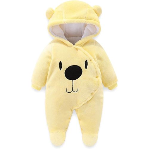 Déguisement Bébé Ours, Animal Combinaison En Flanelle À Capuche Barboteuse Enfant, Costume De Carnaval 9-12 Mois