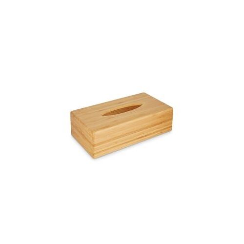 Absolument Maison - Protection boite de mouchoir rectangle Rwood bois  26 x 14 cm  - Marron