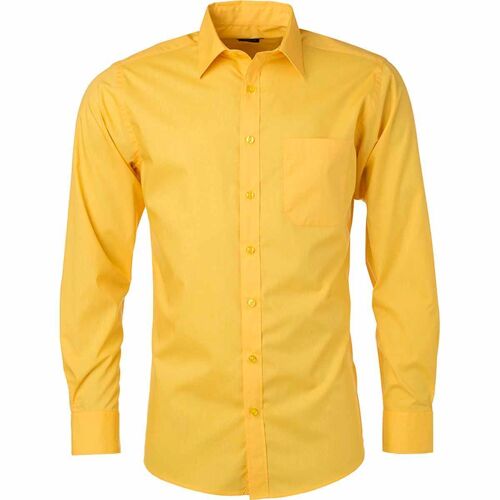 Chemise Popeline Manches Longues - Jn678 - Homme - Jaune