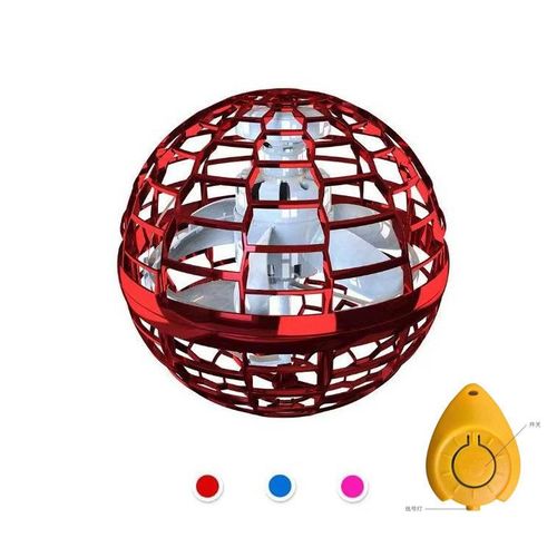 Balles volantes, jouets pour les cadeaux de Noël des enfants, à commencer par les lumières LED, balles volantes manuelles, cadeaux pour garçons et filles de 6 à 12 ans - rouge