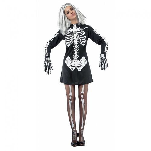 Robe Fille Squelette Robe - Taille Unique