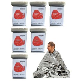 Couverture De Survie 5x- Réutilisable - Extra Large - 210 * 130cm - Imperméable - Couverture Chauffante De Survie En Mylar Pour Camping, Randonnée, Premiers Soins