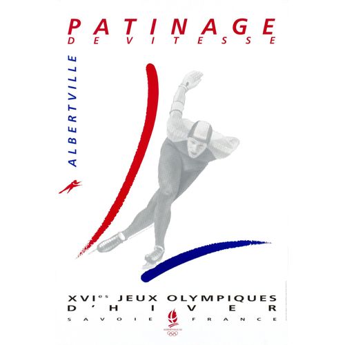 Affiche Albertville Jeux Olympiques Patinage