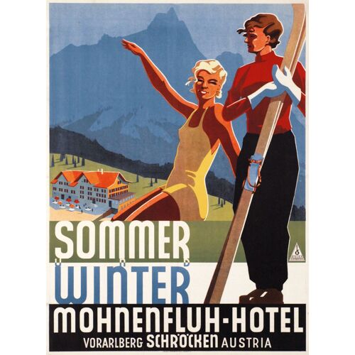 Affiche Vorarlberg Autriche Hotel