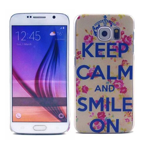 Coque Case Samsung Galaxy S6 Keep Calm And Smile On Silicone Rigide (Tpu)