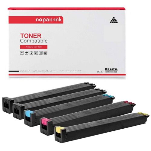 5 Toner pour SHARP MX60 MX-60 Multi-couleurs 40000/24000 Pages avec MX 2630N, MX 2651, MX 3050N, MX 3050V, MX 3051, MX 3060N, MX 3060V, MX 3061, MX 3070N, MX 3070V, MX 3071, MX 3550N, MX 3550V, MX 355