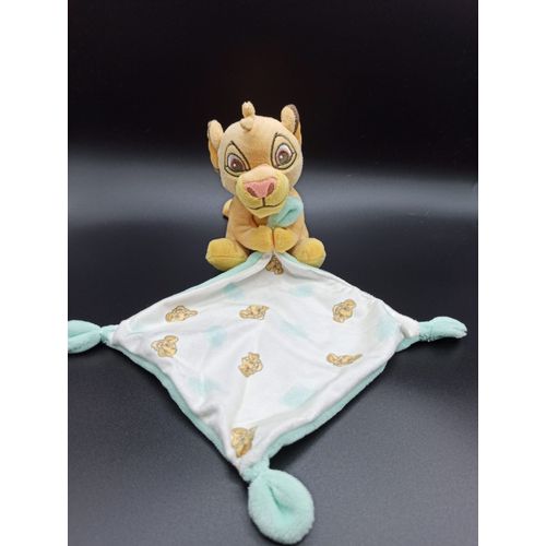 Doudou Simba mouchoir - bleu turquoise - Disney baby - Simba toys