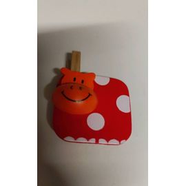 Figurine Bois Vache Rouge 
