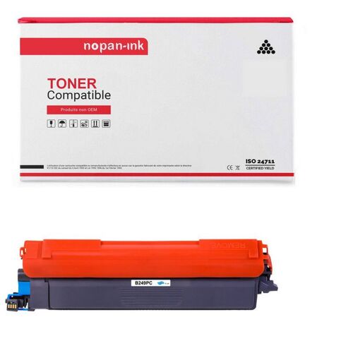 1 Toner pour BROTHER TN-249C Cyan 4000 Pages avec HL L8230CDW; HL L8240CDW; MFC L8340CDW; MFC L8390CDW.