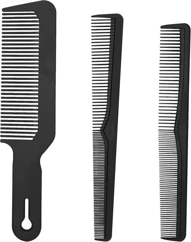 Barber Comb Set Peignes De Coiffure Noire Peignes En Fibres Résistantes À La Chaleur Pour Hommes Femmes