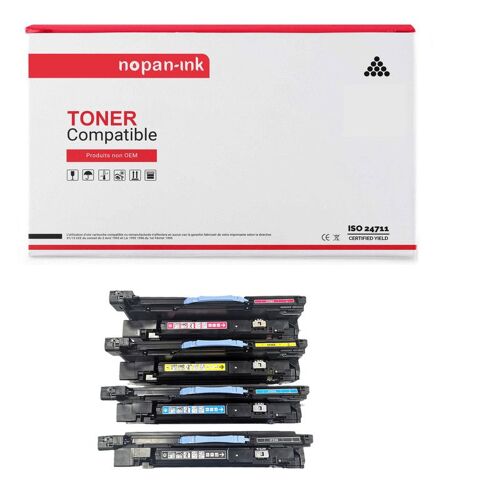 4 Toner pour HP CF358A 359A 364A 365A Black,Cyan,Magenta,Yellow 30000 Pages avec LaserJet Enterprise Flow M855 Color, LaserJet Enterprise Flow M880z Color, LaserJet Enterprise M850 Series, LaserJet En