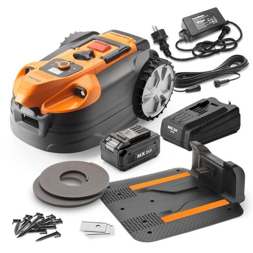 Robot tondeuse autonome 24V avec station de charge, sans fil périmétrique - Le robot le plus simple du marché