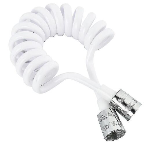 Robinet Évier Cuisine Robinet, Lavabo Robinet Tube de Printemps De Compression Télescopique Eau Chaude Et Froide Tuyau de Douche (1pcs-blanc)