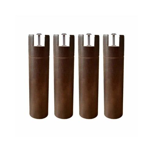 Someo - Pied pour cadre à lattes bois (lot de 4) - Marron