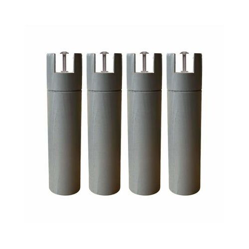 Someo - Pied pour cadre à lattes bois (lot de 4) - Gris
