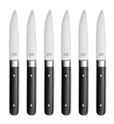 Couzon - Fusion - Coffret 6 Couteaux Steak - Noir