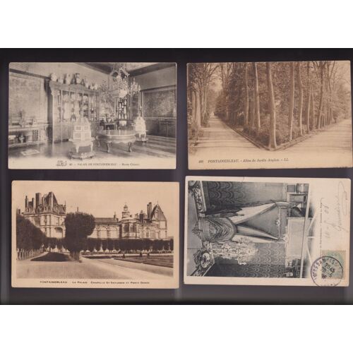 Cartes Postales Fontainebleau Chateux Palais Parc Jardin Lot De 4 Cartes Anciennes Ref L19fontaine